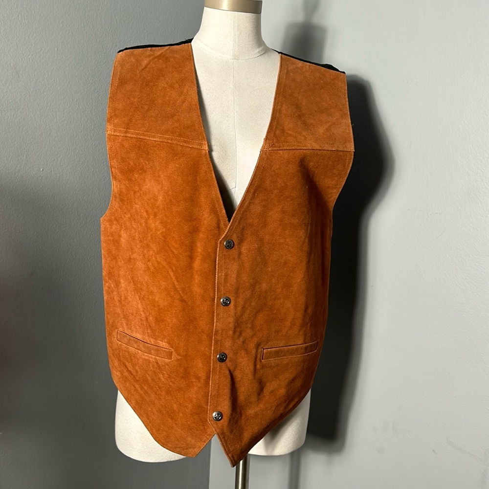 Paragraff Vintage Men’s Suede Leather Vest size XL- NWT